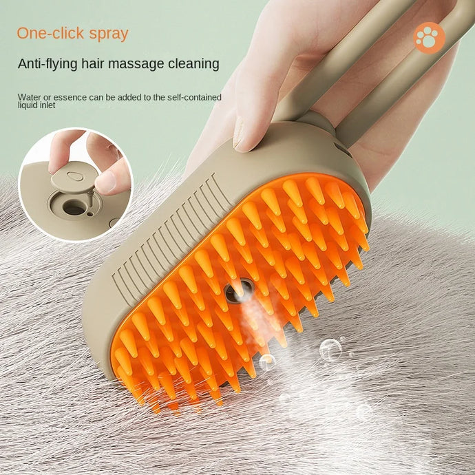 3-in-1 Pet Steamy Massage Spa Brush | Multifunctional Grooming Tool