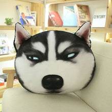 Load image into Gallery viewer, 3D Funny Husky Dog Head Plush Pillow
