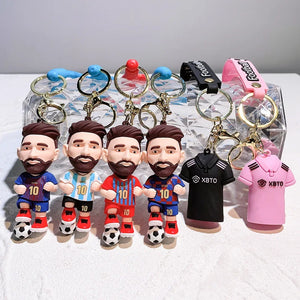 Messi Keychain Fashion Bag Pendent Cute Doll Keyring Car Ornaments Key Accessories Jewelry Gift for Friends