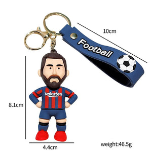 Messi Keychain Fashion Bag Pendent Cute Doll Keyring Car Ornaments Key Accessories Jewelry Gift for Friends