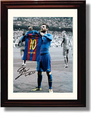 Load image into Gallery viewer, Framed Lionel Messi Autograph Replica Print - #10 Club Barcelona