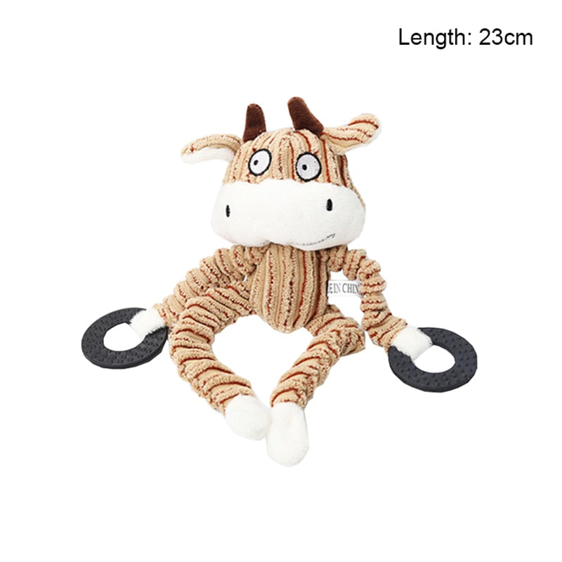 Fun Toy Donkey Shape Corduroy Chew Toy For Dogs