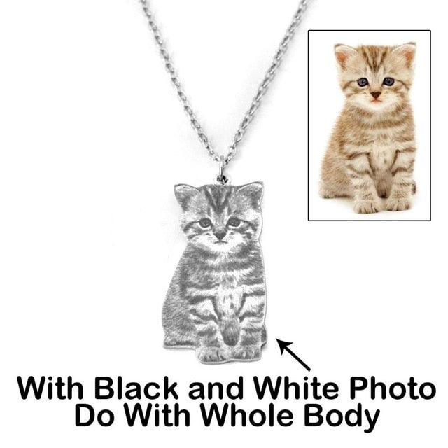 Personalized Engraved Pet Necklace Photo