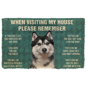 Please Remember Dog House Rules - 3D Doormat