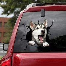 Load image into Gallery viewer, Funny Dog Head In The Crack Vinyl Car Stickers