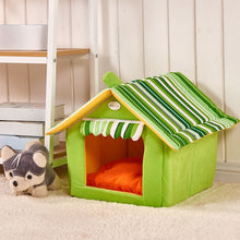 Load image into Gallery viewer, New Fashion Striped Removable Cover Mat Dog House Dog Beds For Small Medium Dogs Pet Products House Pet Beds for Cat