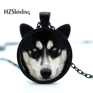New Siberian Husky Necklace Husky Pendant Jewelry Glass Photo Cabochon Necklace CN-00775 2017