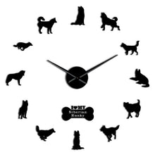 Load image into Gallery viewer, Siberian Husky Wall Clock