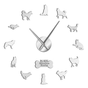 Siberian Husky Wall Clock