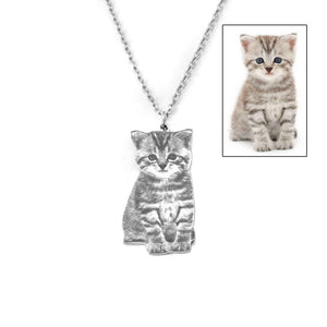 Personalized Engraved Pet Necklace Photo