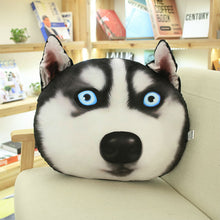 Load image into Gallery viewer, 3D Funny Husky Dog Head Plush Pillow
